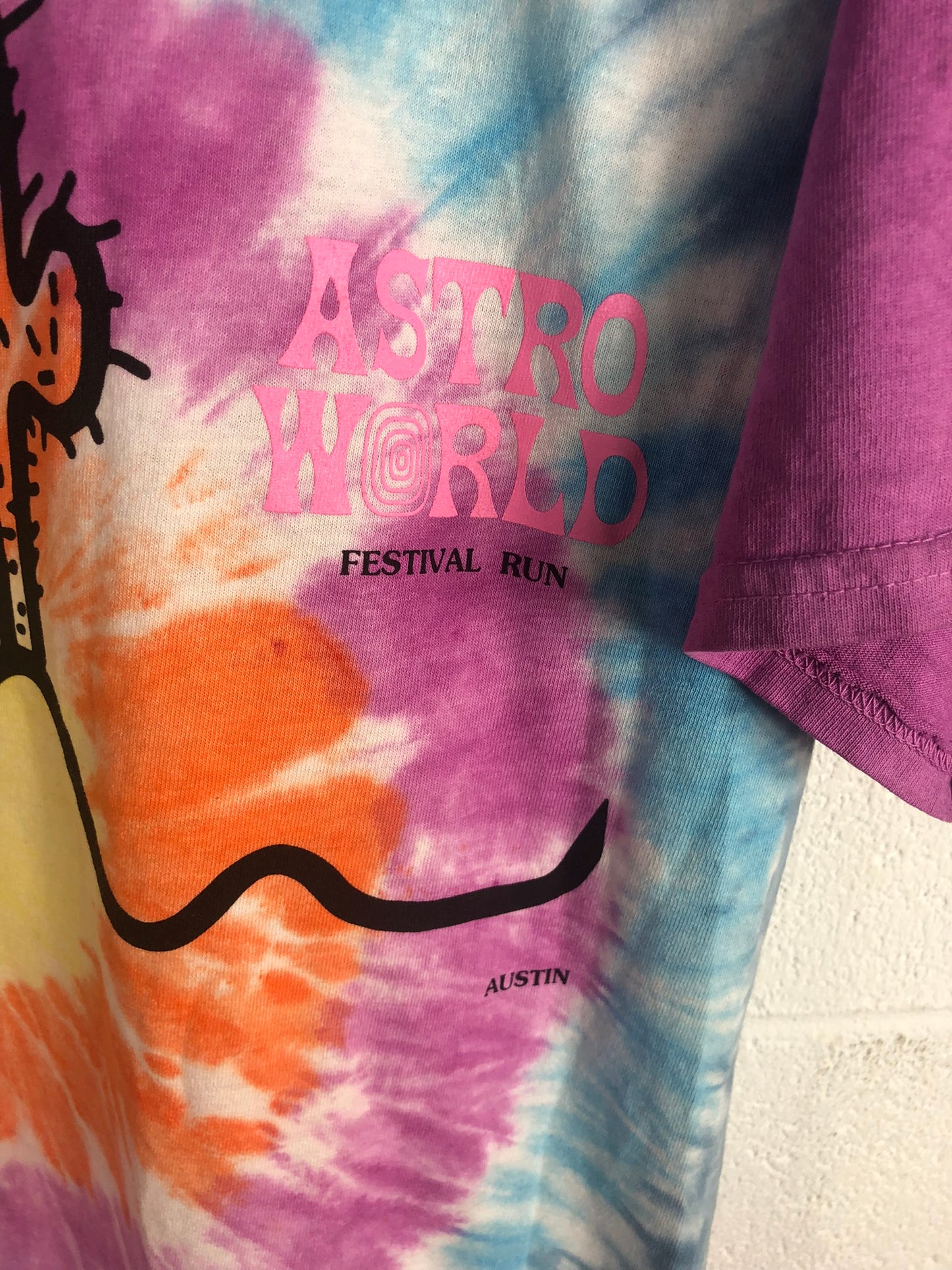 Astroworld Festival Tour Austin Tie-Dye Tee Sz Small