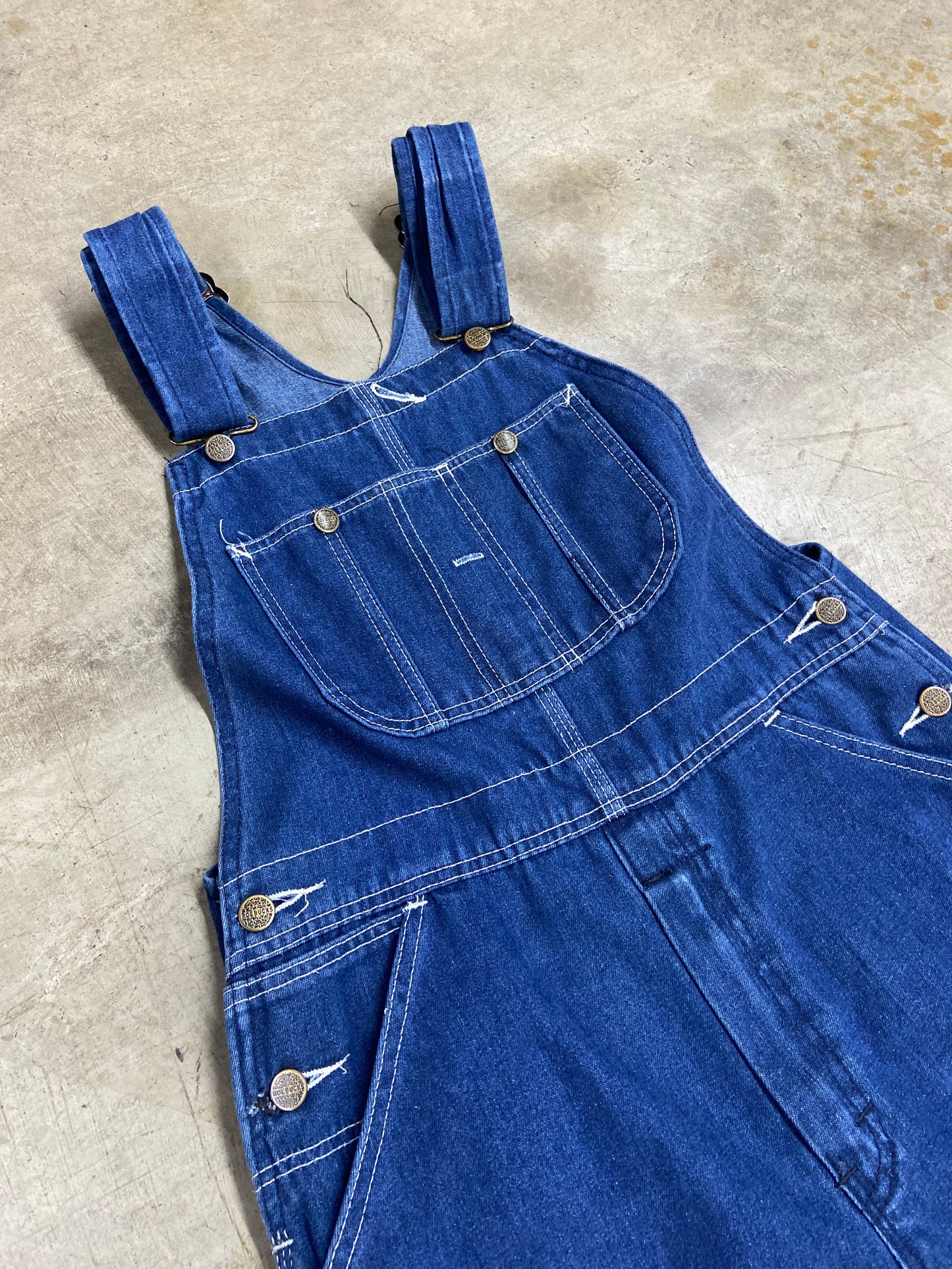 VTG Roebuck Blue Denim Overalls Sz 32x32