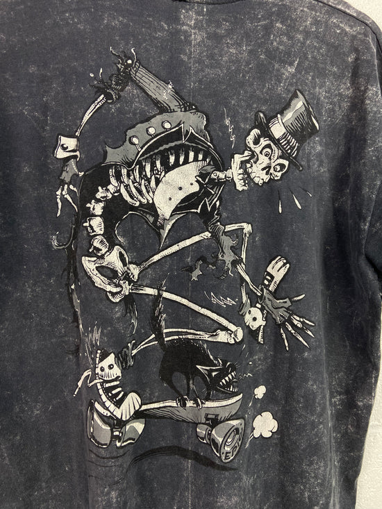 VTG Epic Skateboard Skeleton Tee Sz L/XL