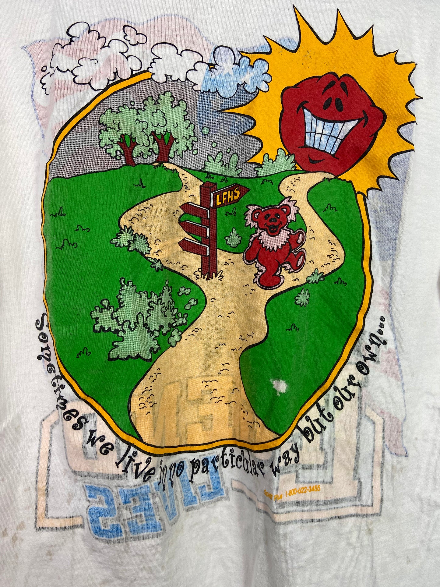 VTG Tennessee State Grateful Dead Test Print Tee Sz S