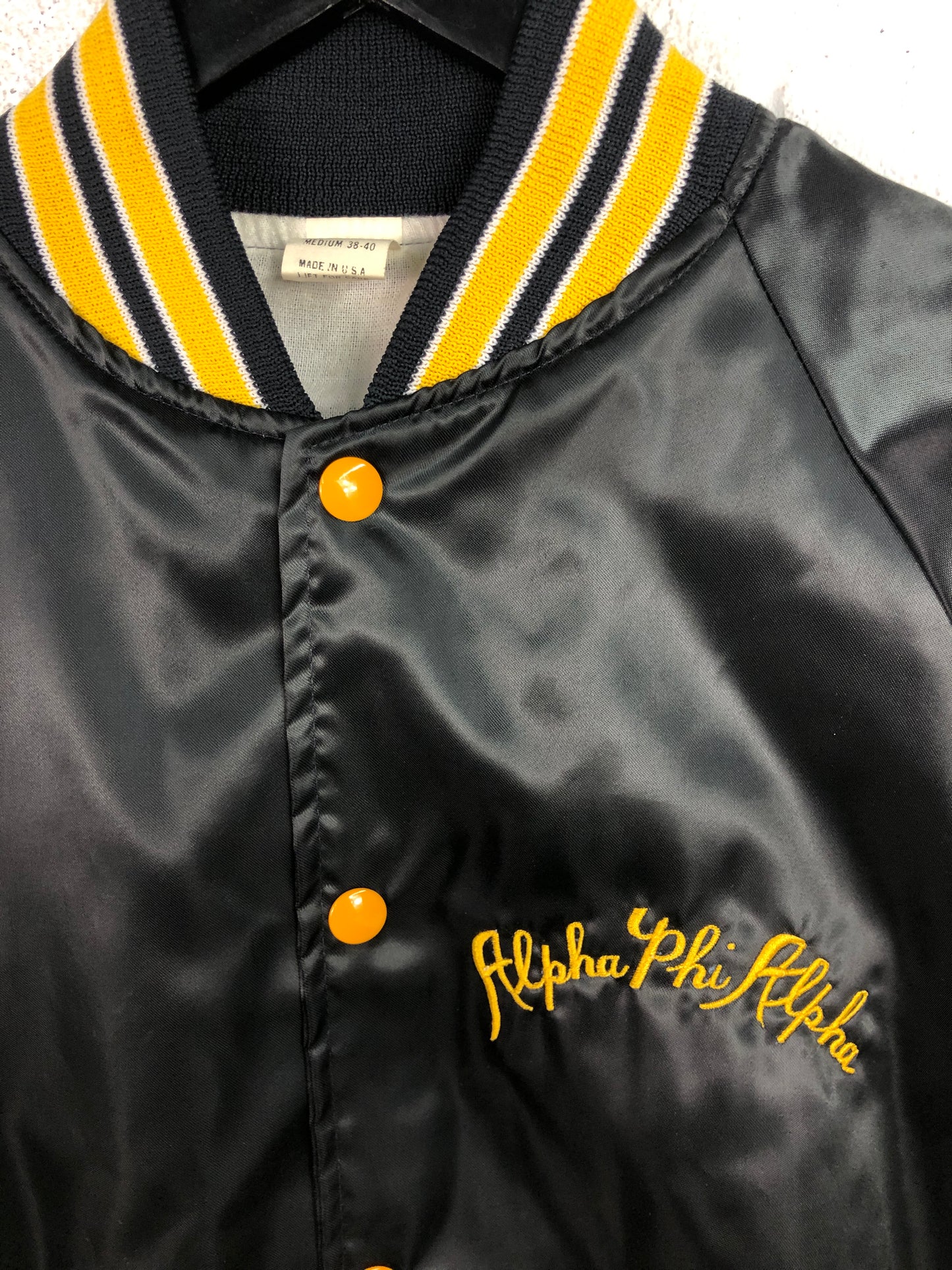 VTG APA Satin Bomber Jacket Sz M