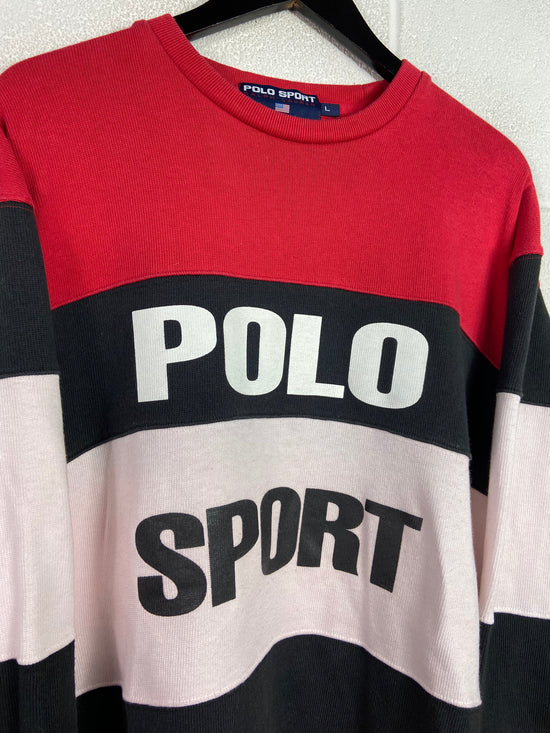 VTG Polo Sport Big Spellout Sweatshirt Sz L/XL