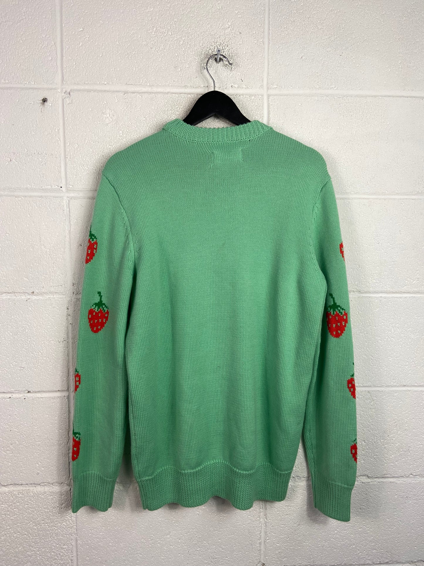 Palace Green Strawberry Knit Sweater Sz M