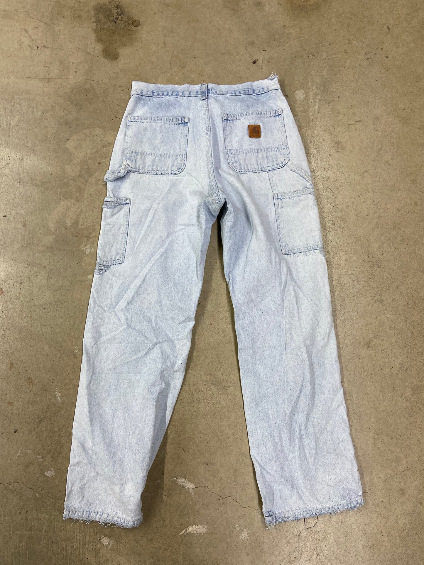 VTG Carhartt Distressed Carpenter Jeans Sz 29x30