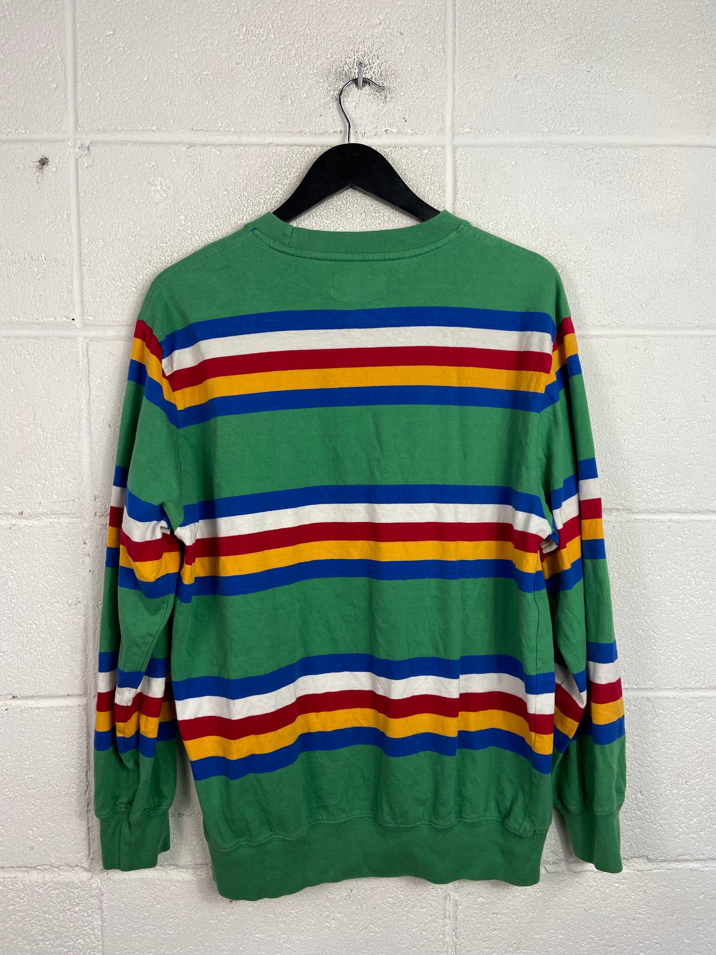 Palace London Rainbow Stripe LS Tee Sz M