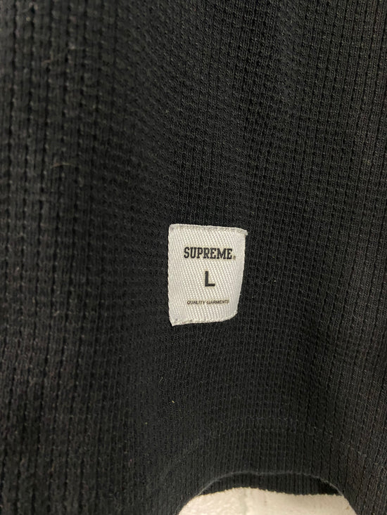 Preowned Supreme Black Hooded Thermal Sz L