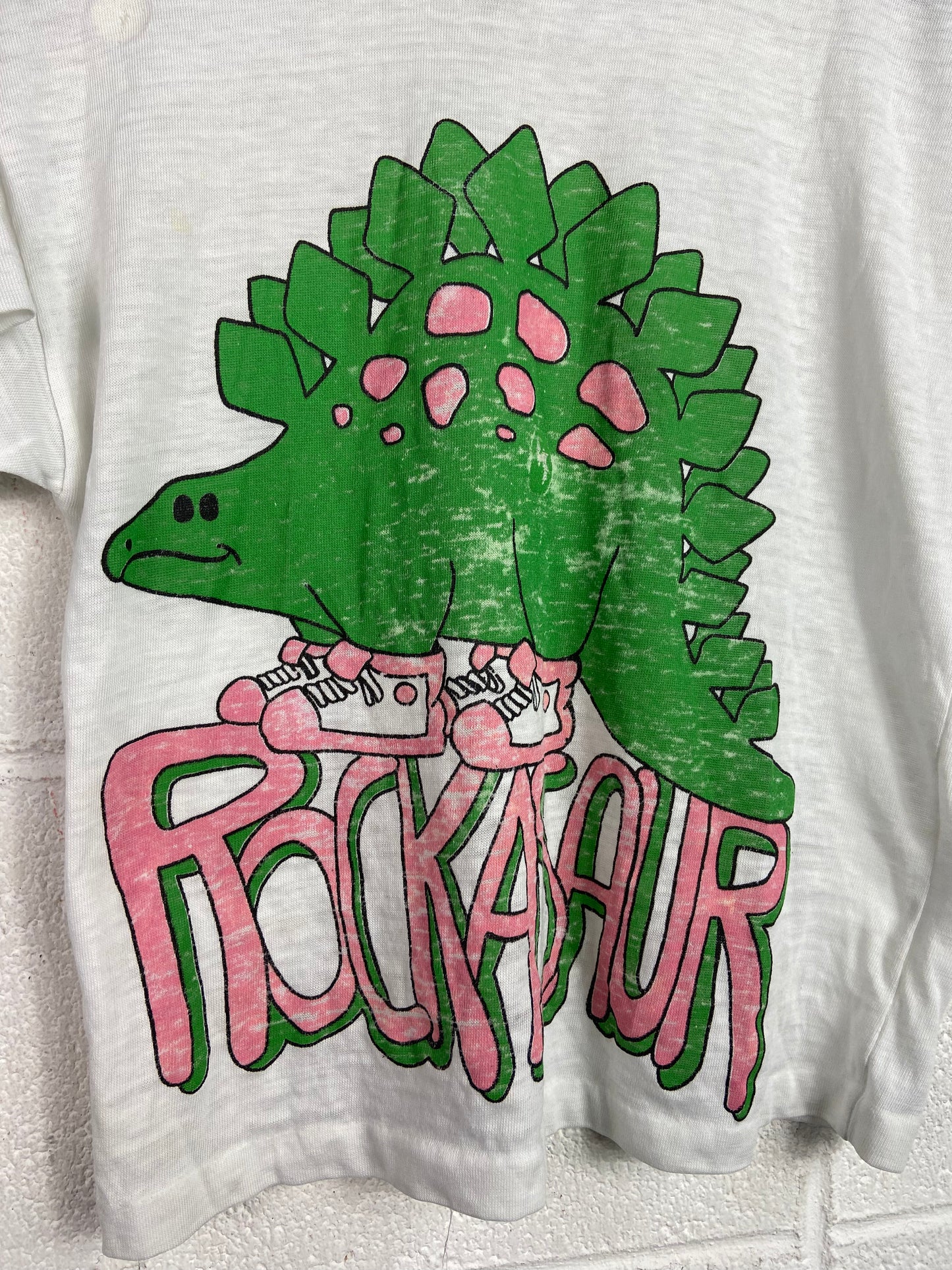 VTG "Rockasaur" Girls Tee Sz Wmns XS