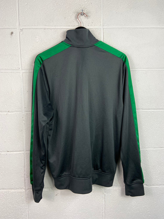 Y2K Nike Silver Tag Black Green Mesh Track Jacket Sz L