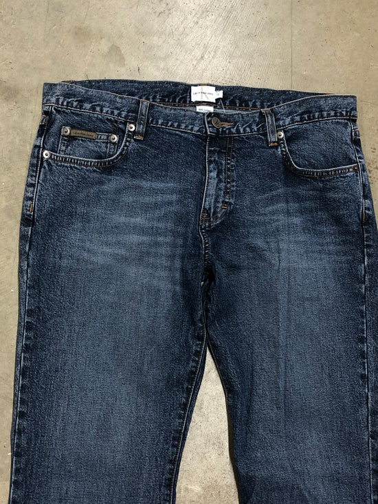 VTG Calvin Klein Dark Wash Bootcut Denim Jeans Sz 34x31