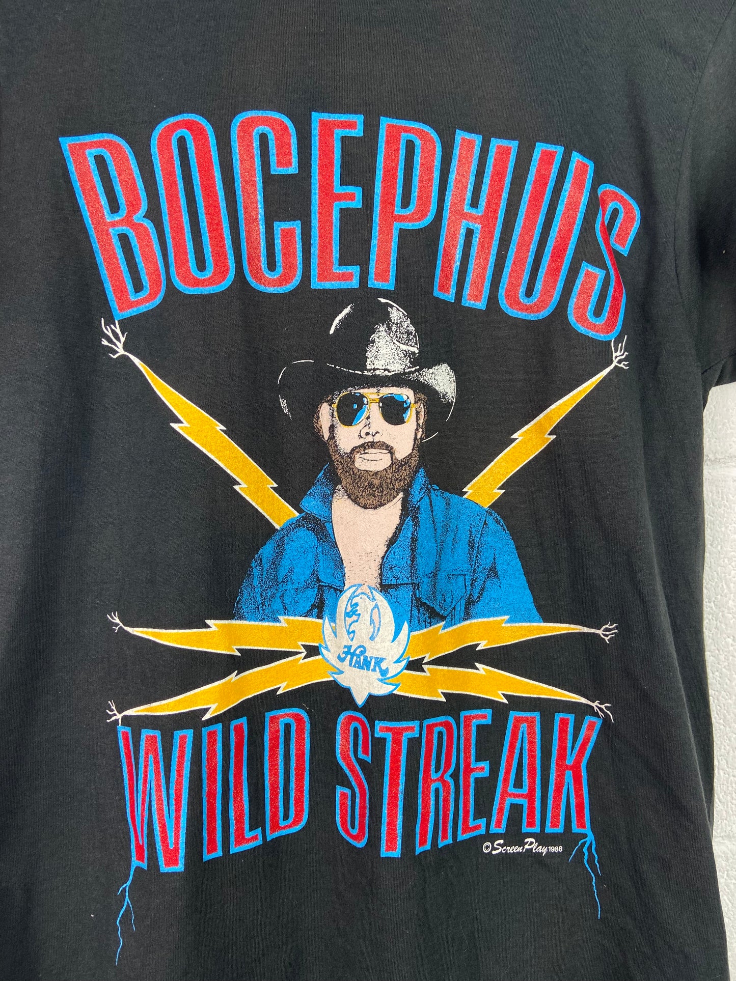 VTG Hank Williams Bocephus '88 Wild Streak Tour Tee Sz S