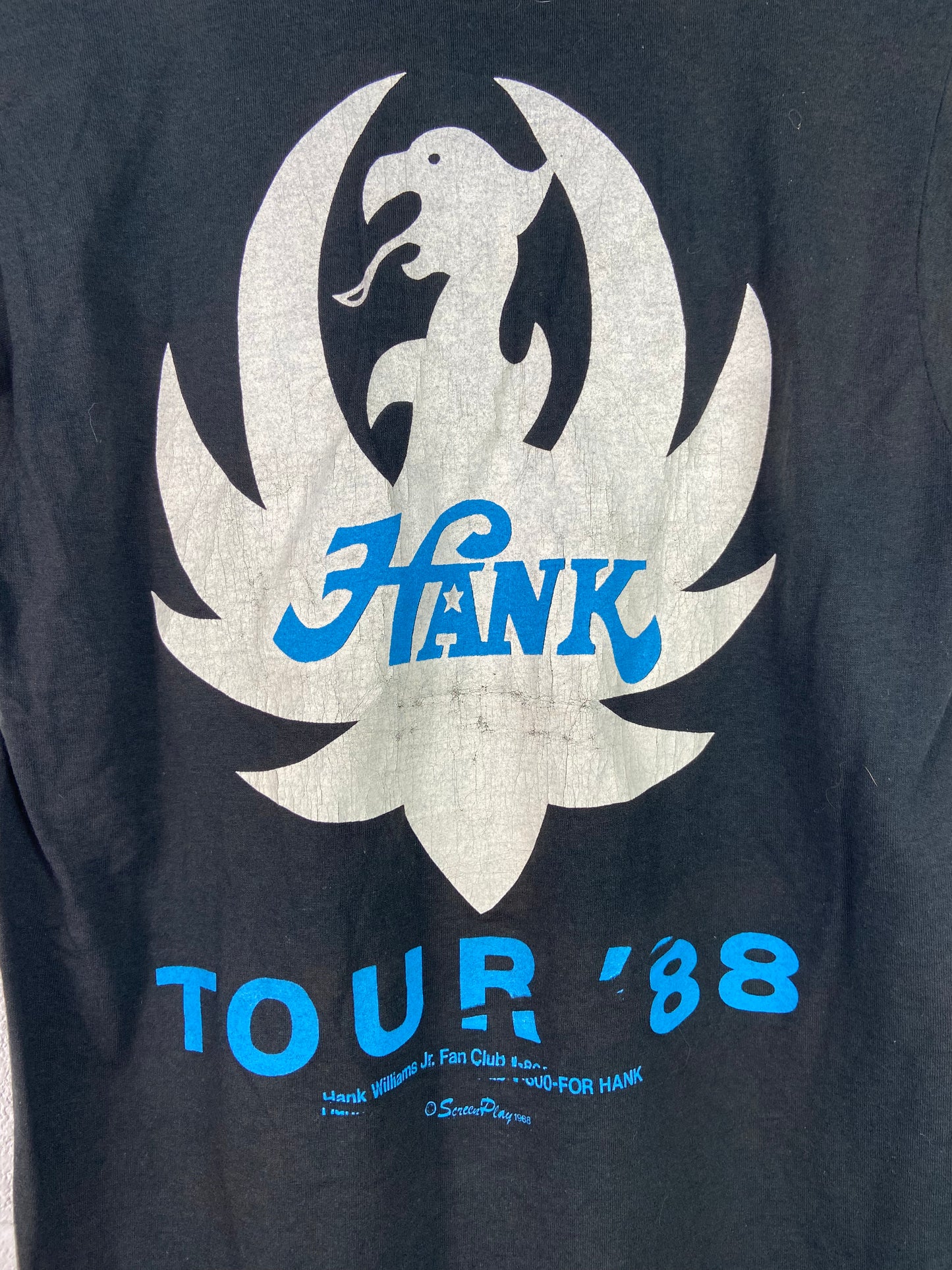 VTG Hank Williams Bocephus '88 Wild Streak Tour Tee Sz S