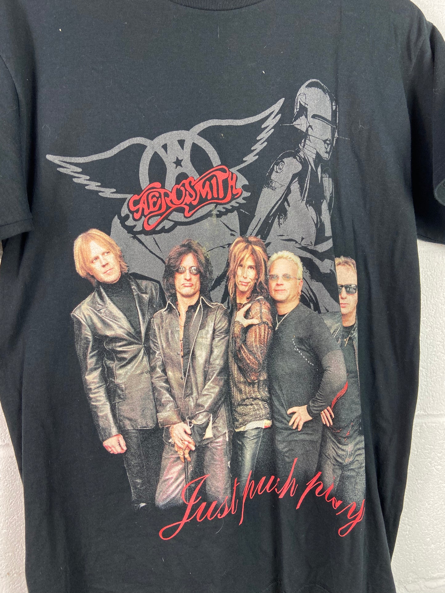 VTG Aerosmith Just Push Play 2001 Tour Tee Sz L