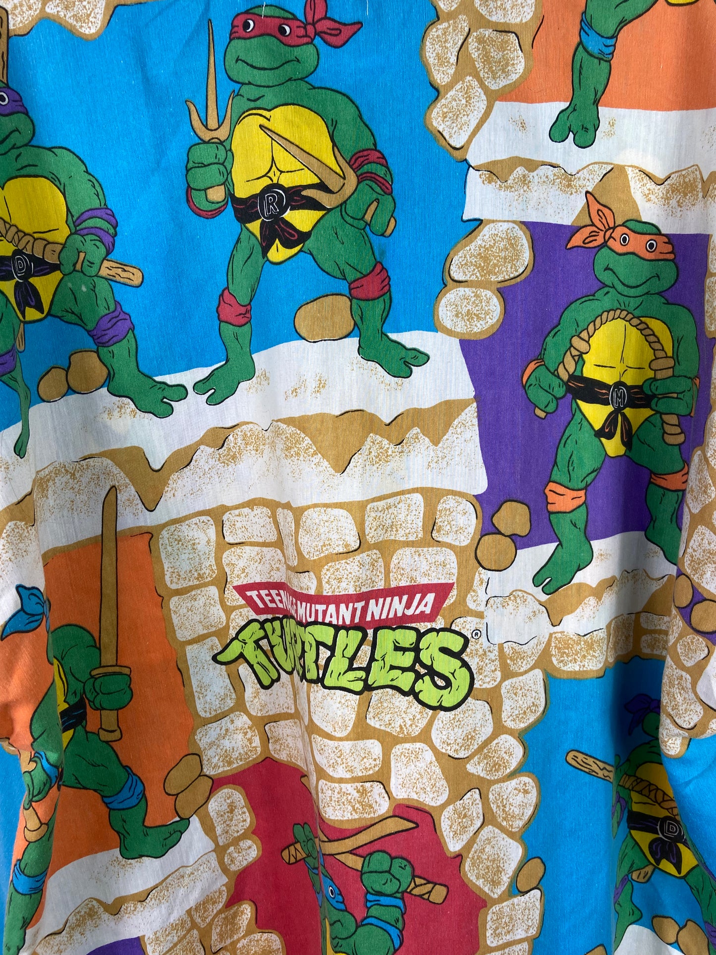 Preowned 1/1 Morning After The Rave Ninja Turtles Shirt Sz XXXL