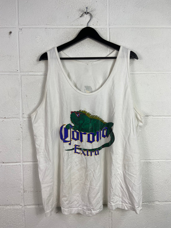 VTG Corona Extra Iguana Tank Top Sz XL