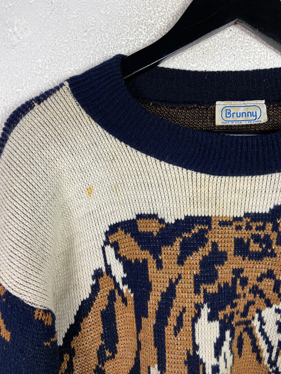 VTG Tiger Face Sweater Sz M