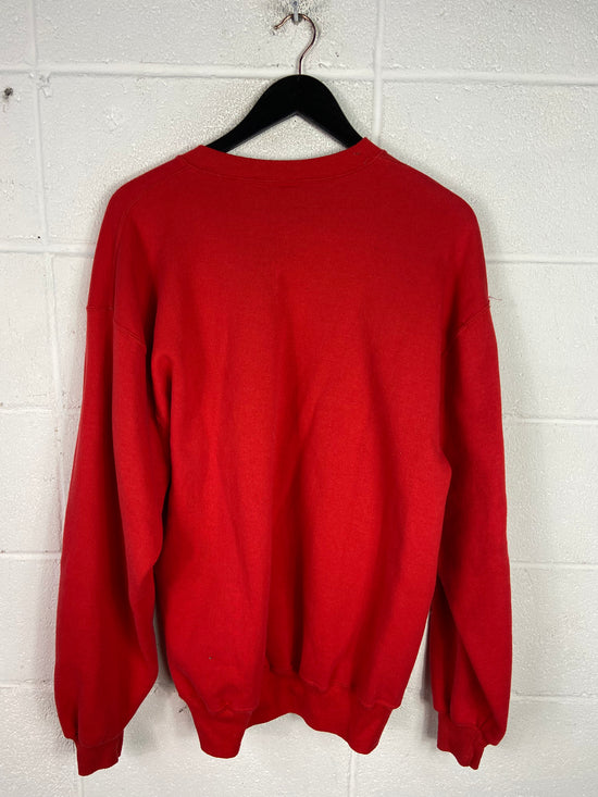 VTG Russel Athletic Blank Red Crewneck Sz L/XL