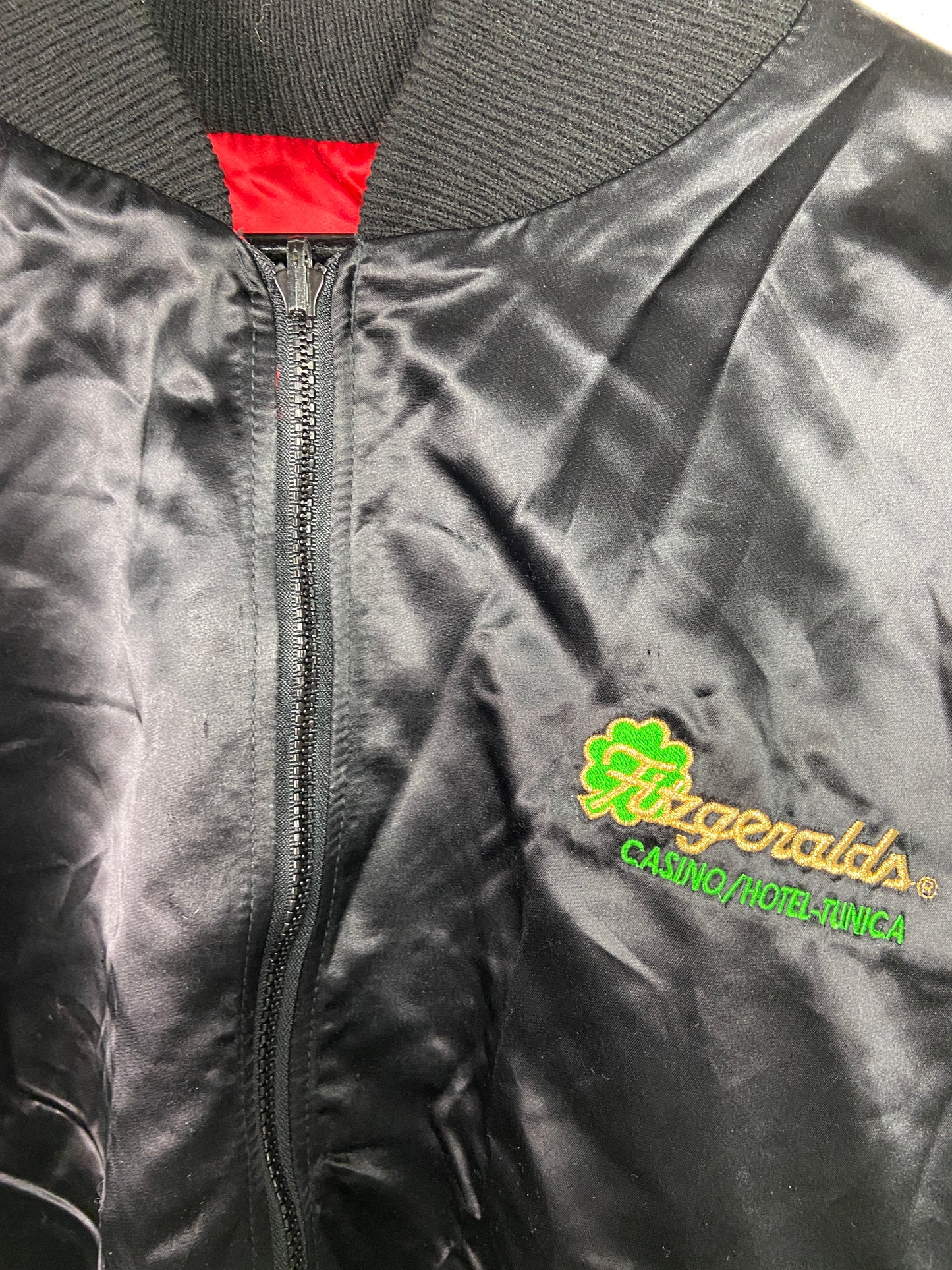 VTG Fitzgerald's Casino Reversible Bomber Sz L