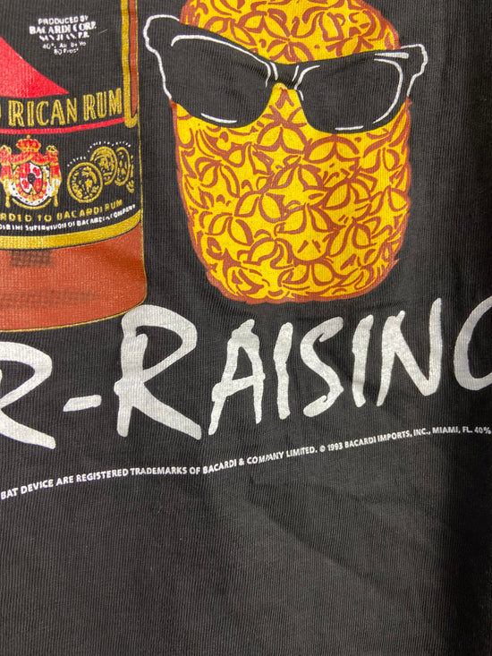 VTG Hair Raising Bacardi Black Rum Tee Sz M