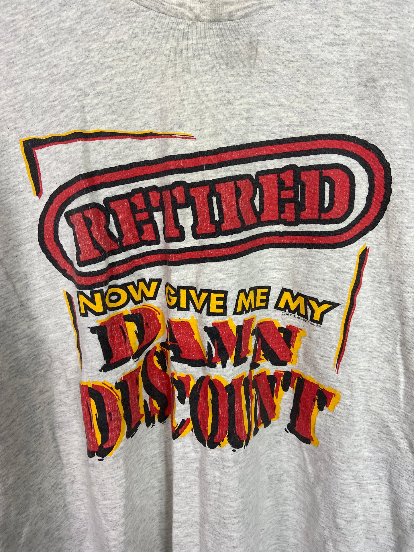 VTG Retired Discount Tee Sz XL