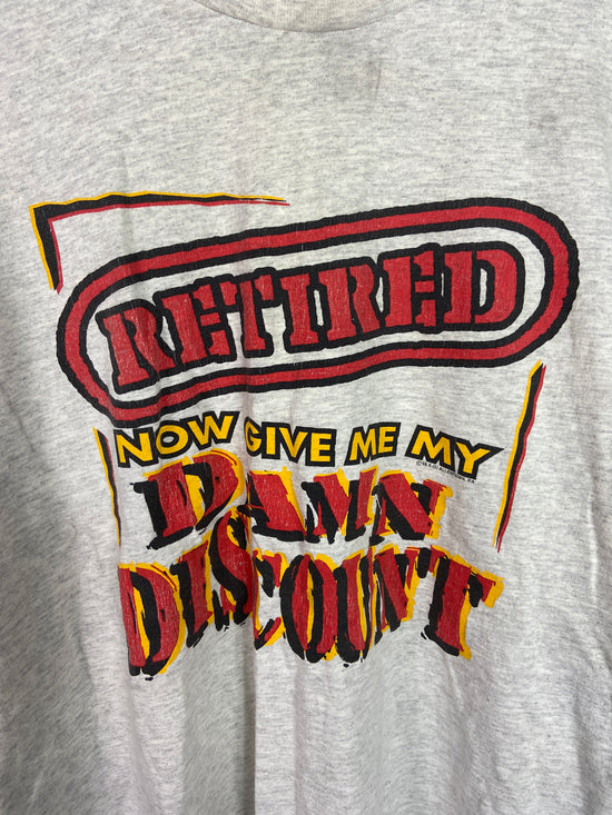 VTG Retired Discount Tee Sz XL