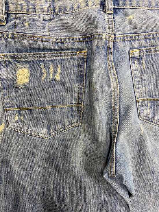 VTG Old Navy Boot-Cut Distressed Denim Jeans Sz 34x34