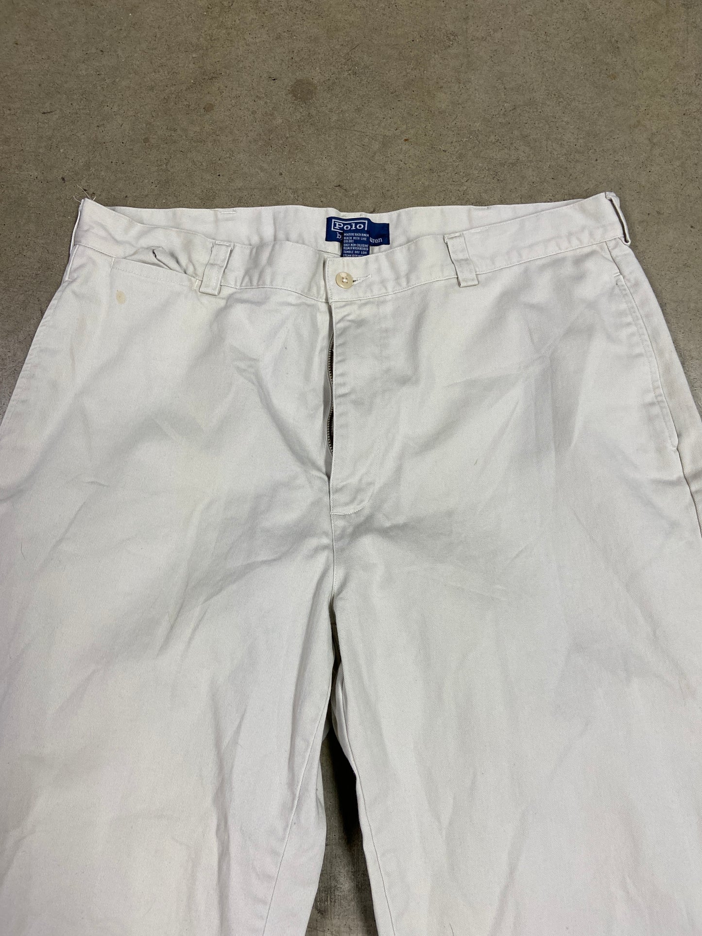 Y2K Polo Ralph Lauren Light Khaki Chino Pants Sz 38x31