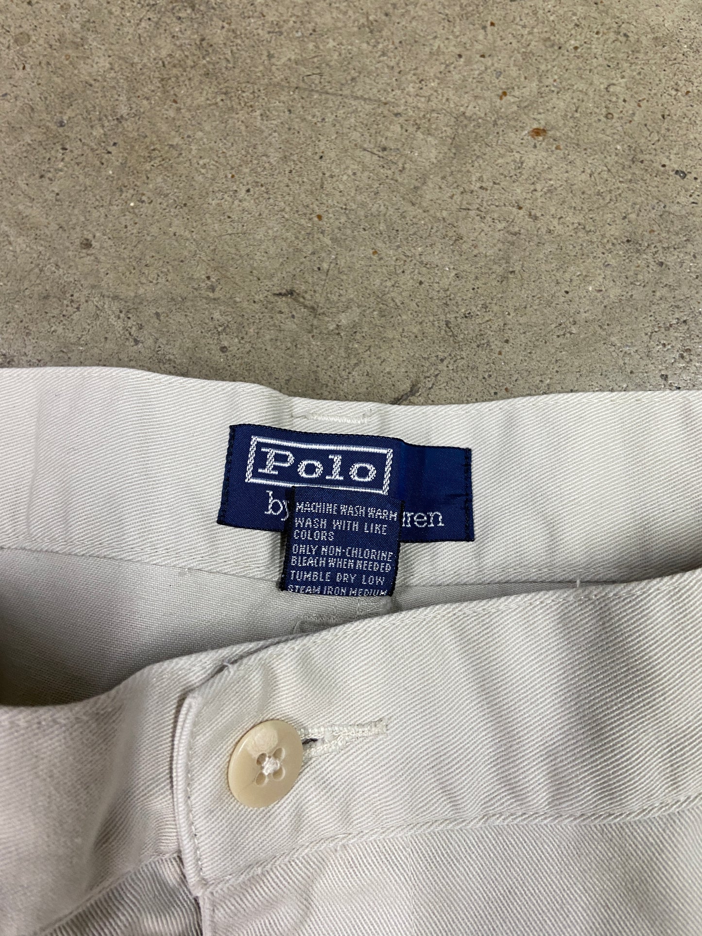 Y2K Polo Ralph Lauren Light Khaki Chino Pants Sz 38x31