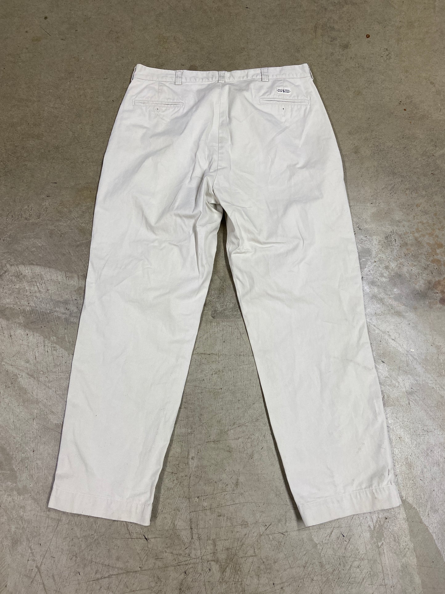 Y2K Polo Ralph Lauren Light Khaki Chino Pants Sz 38x31