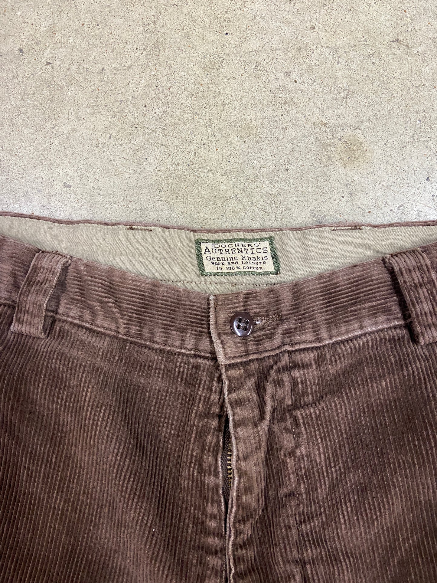 VTG Dockers Authentics Corduroy Pants Sz 36x32