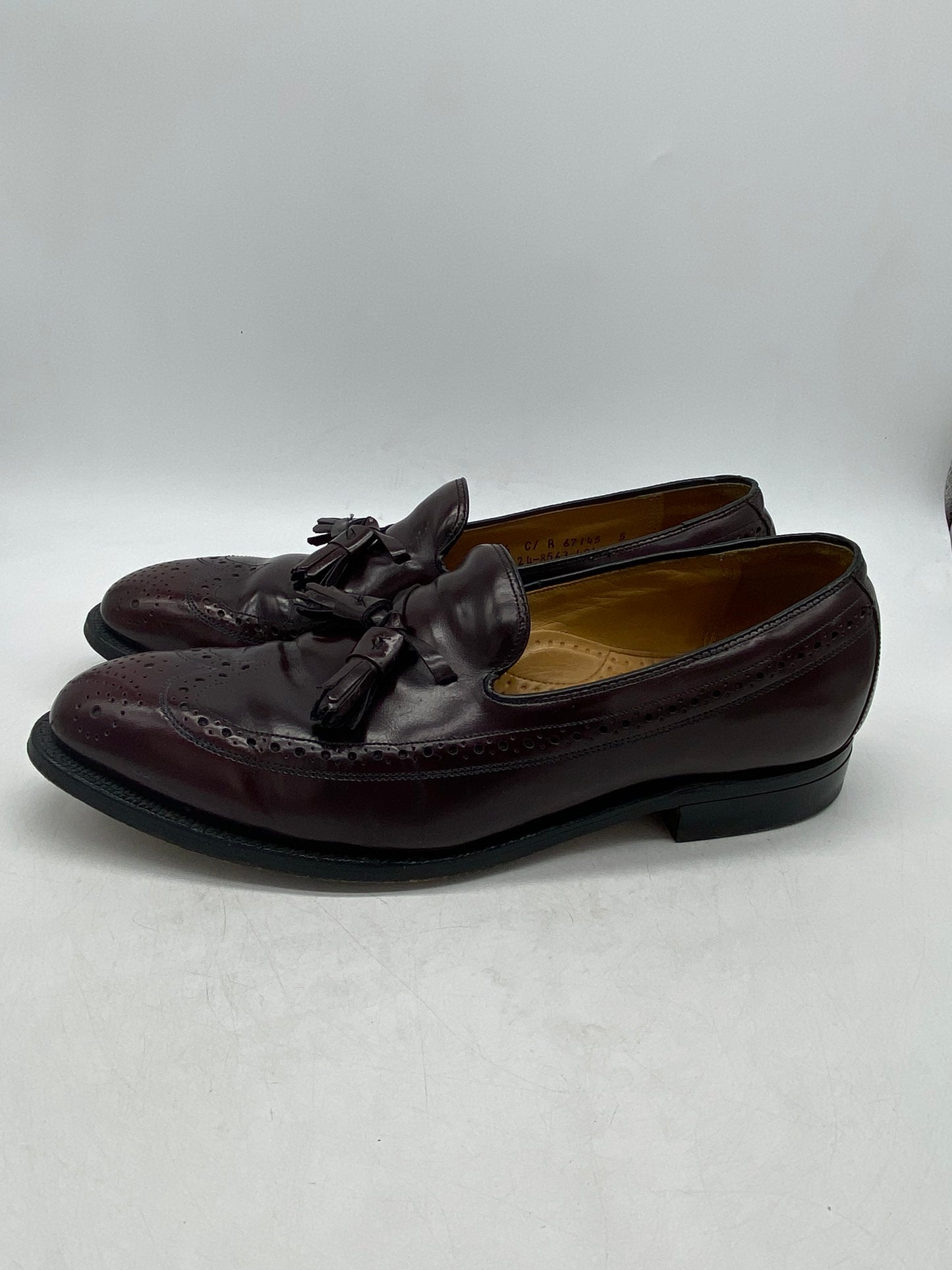 VTG Aristocrat Wingtip Bergundy Oxford Loafers Sz 9.5M/11W