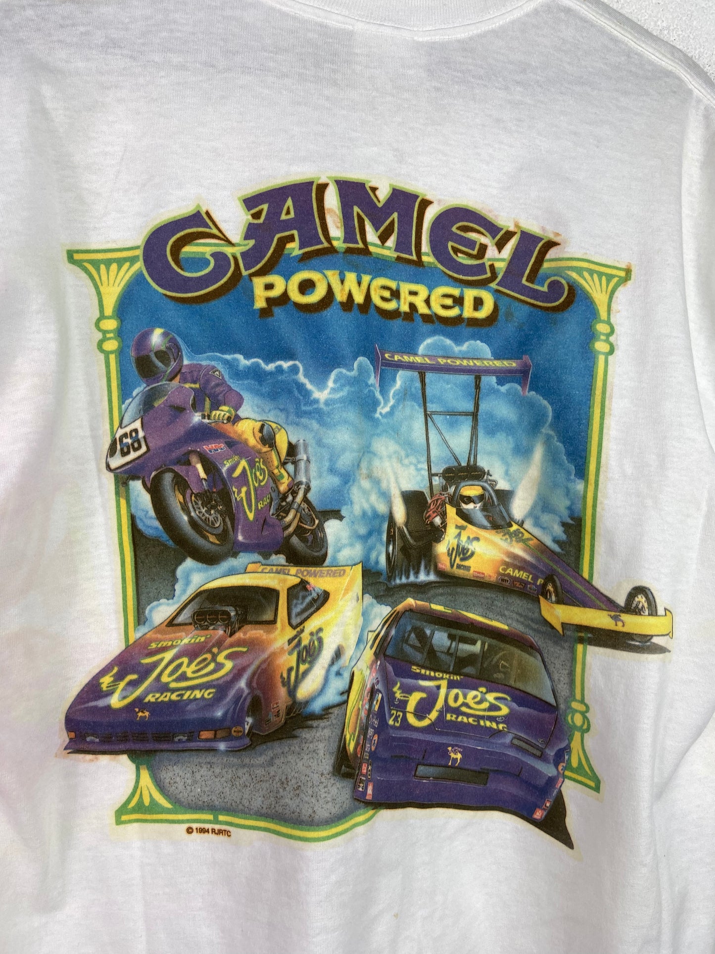 VTG Camel Powered Smokin Joe's Racing Tee Sz L