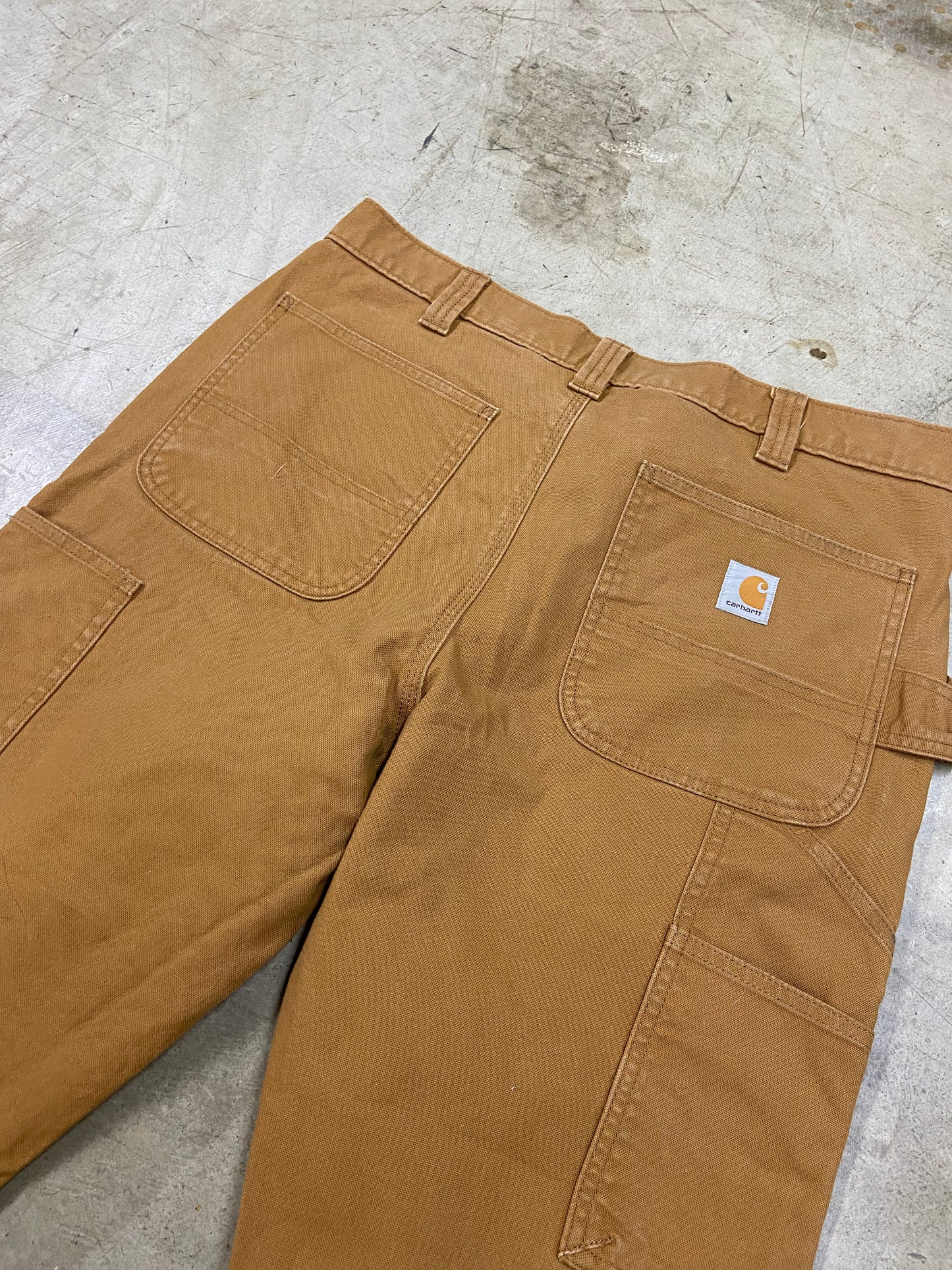 Carhartt Straight Fit Brown Double Knee Pants Sz 38x30