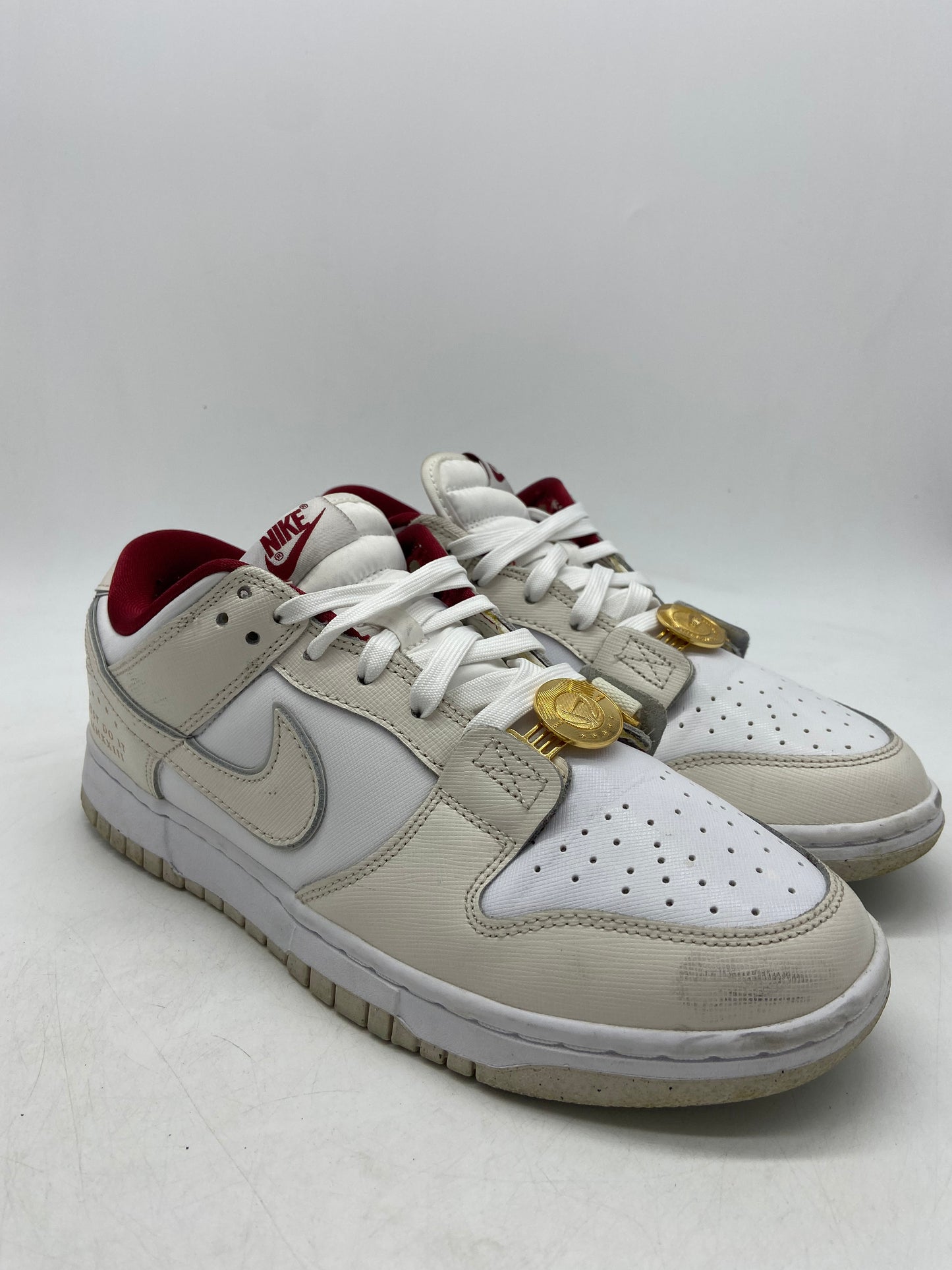 Preowned Nike Dunk Low SE Just Do It White Phantom Sz 9W/7.5M  DV1160-100