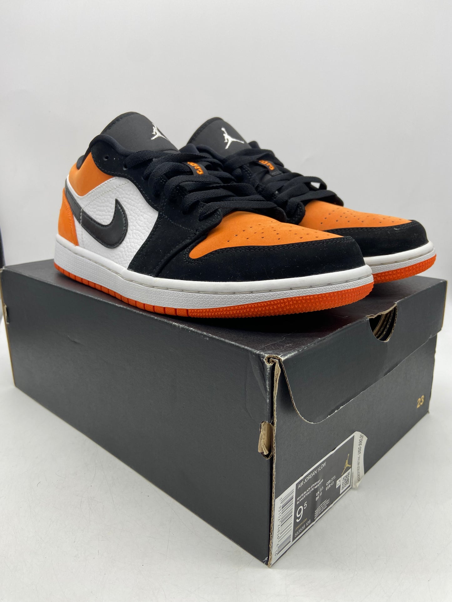 Preowned Jordan 1 Low Shattered Backboard Sz 9.5M/11W - 553558-128