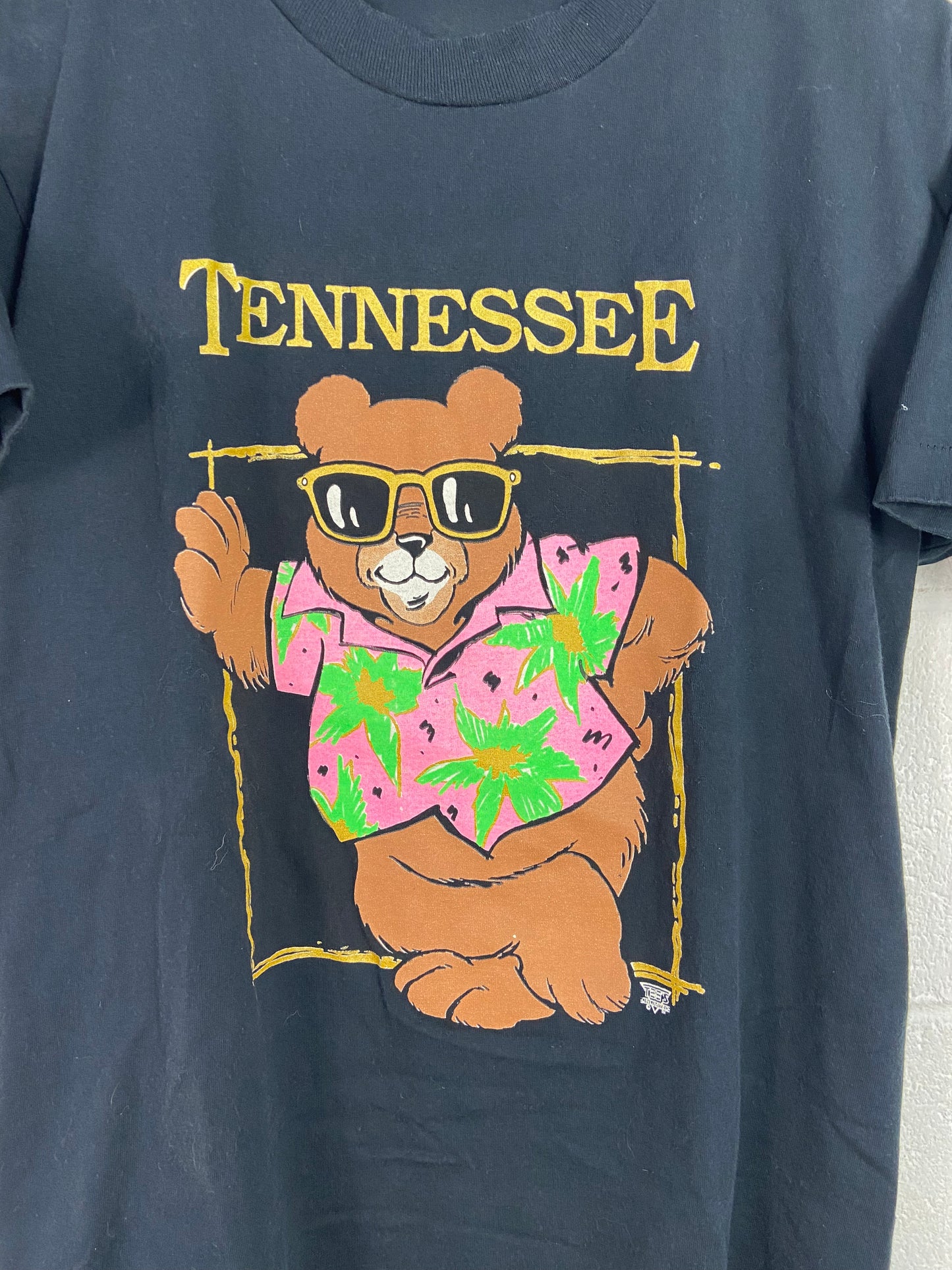 VTG Tennessee Floral Bear Tee Sz M/L