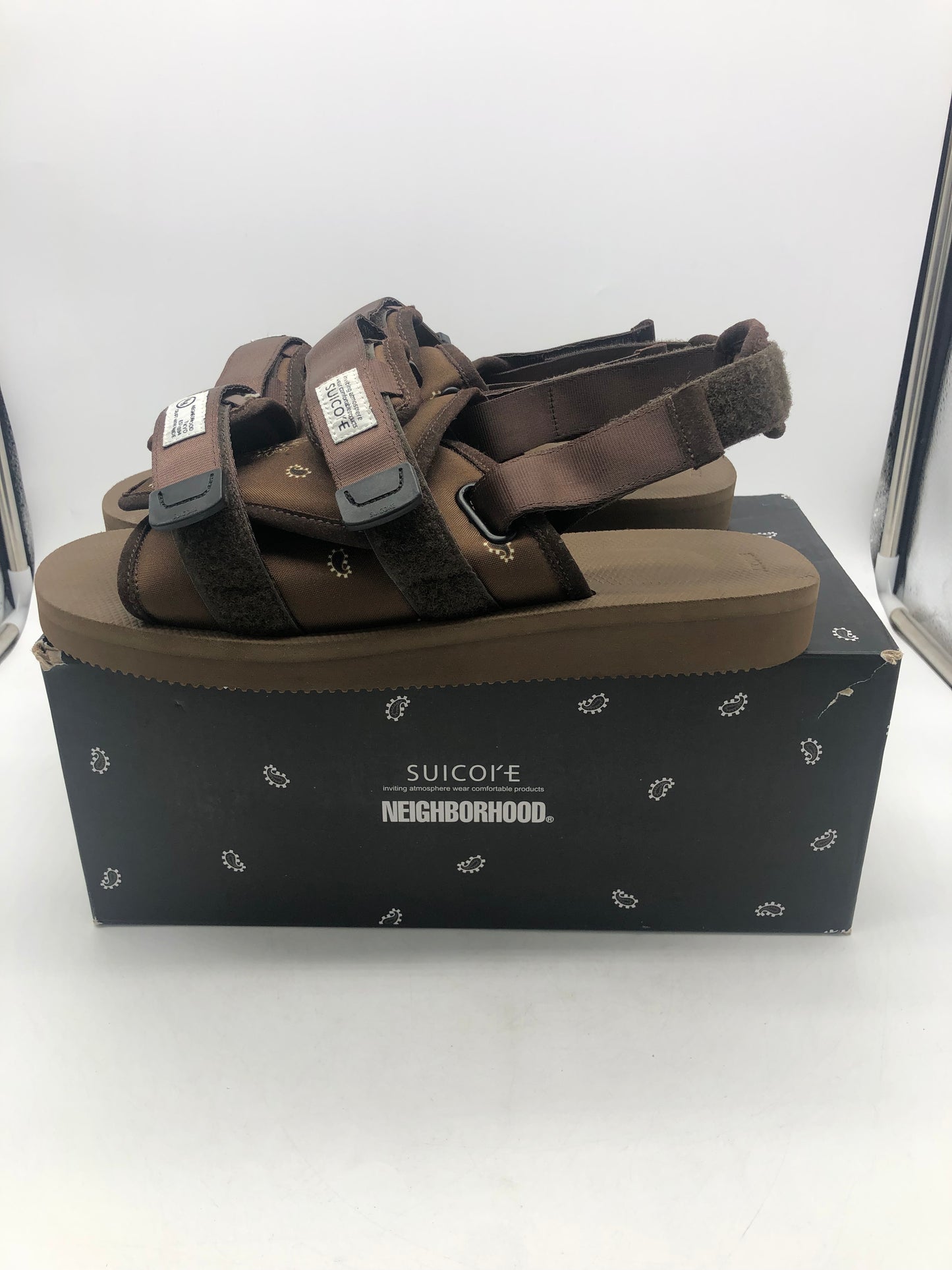 Preowned Suicoke x Neighborhood Moto Sandals Sz 12