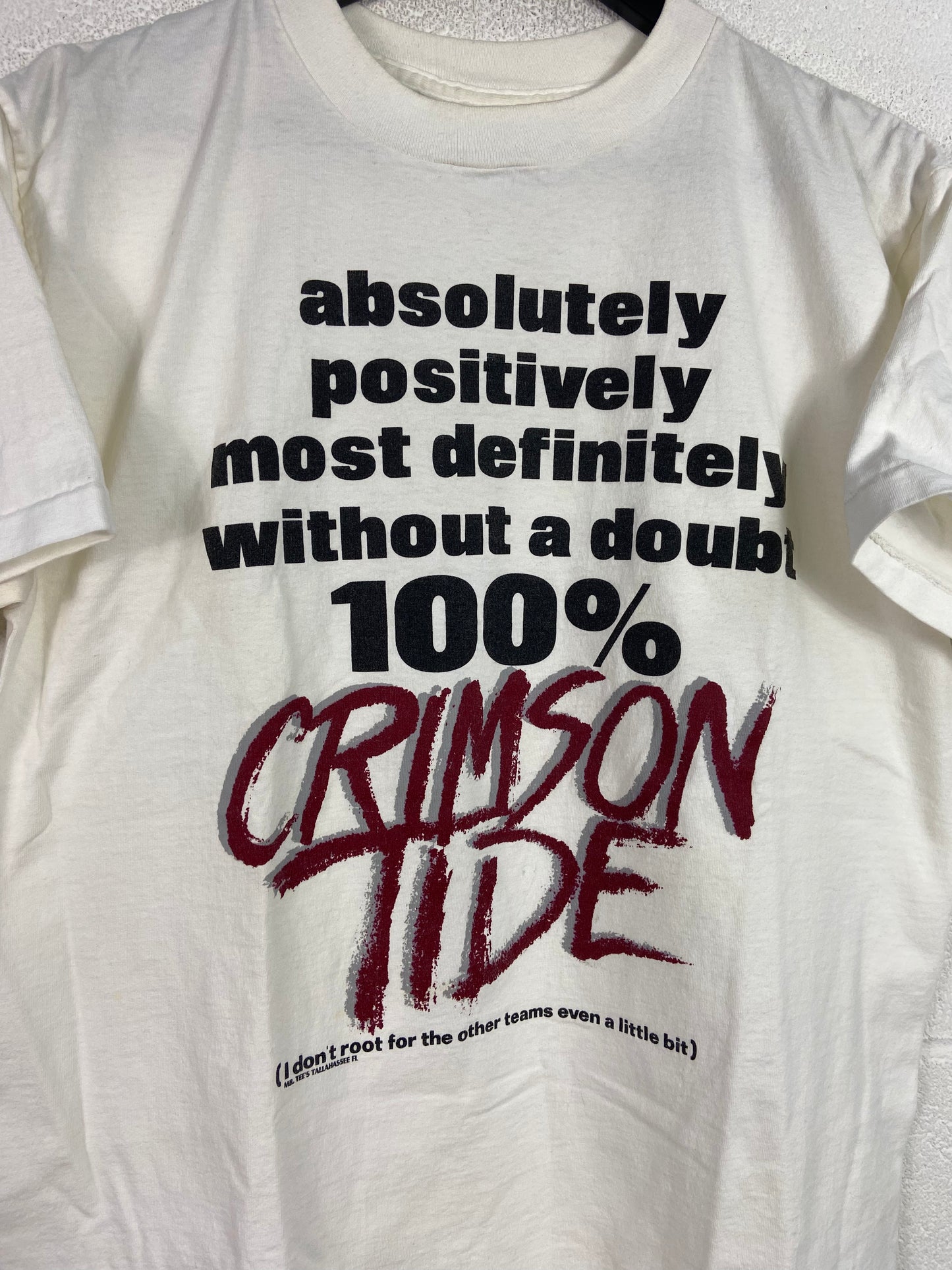 VTG 100% Crimson Tide Alabama Tee Sz L