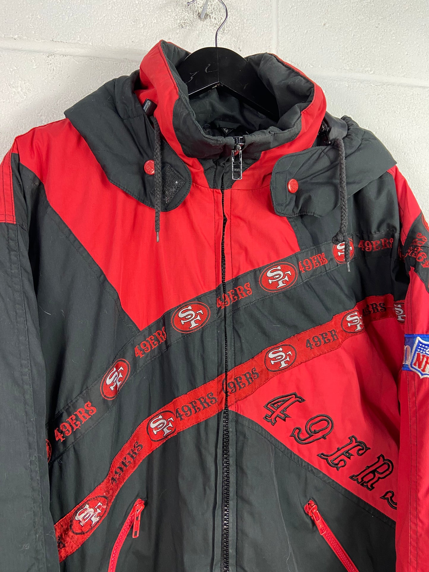 VTG San Francisco 49ers Pro Player Puffer Jacket Sz L