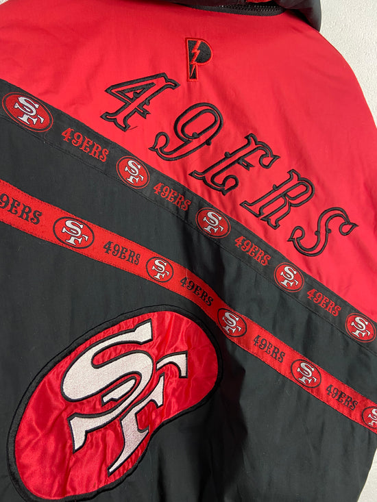 VTG San Francisco 49ers Pro Player Puffer Jacket Sz L