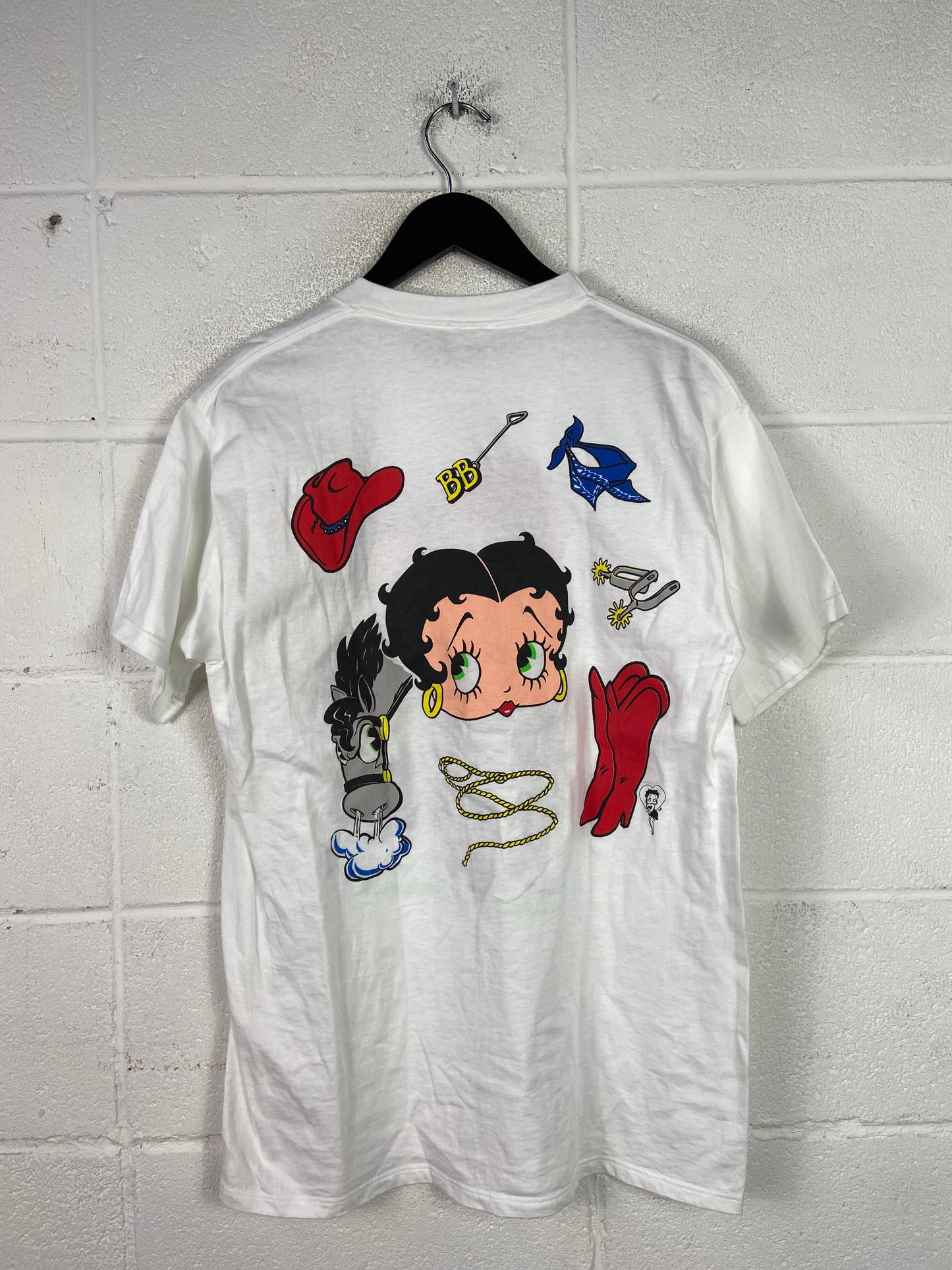 VTG Bronco Betty 1992 Cowboy Tee Sz L