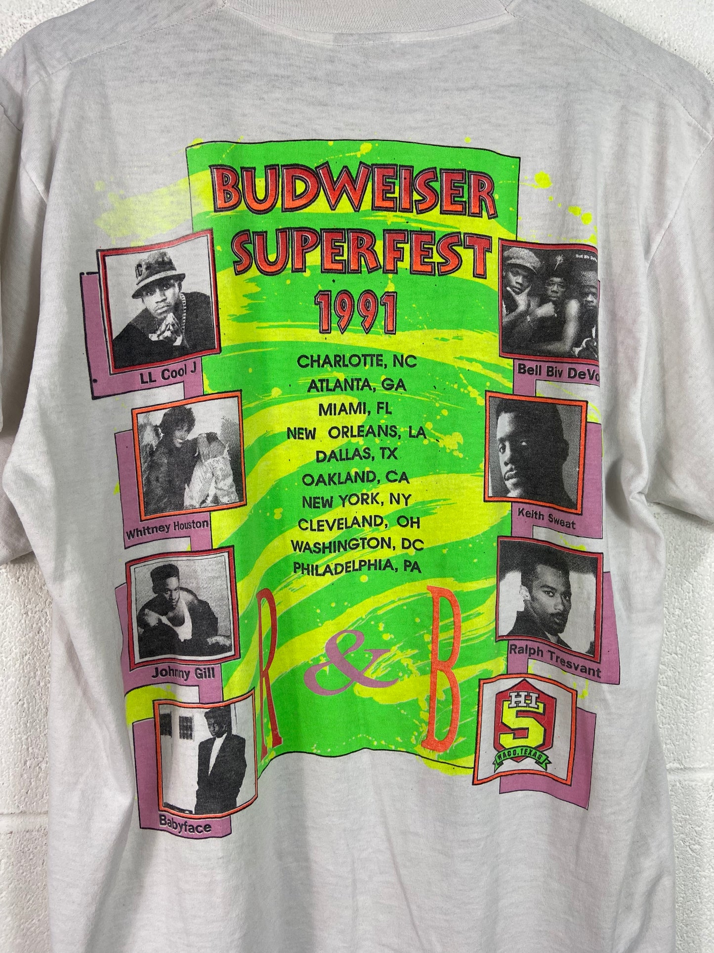 VTG Budweiser Superfest 1991 R&B Tee Sz L/XL