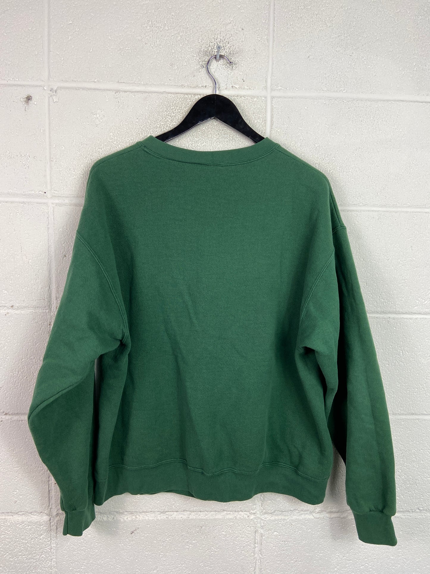 VTG Green Mickey Mouse Graphic Crewneck Sz L