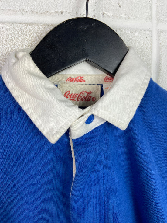 VTG Coca Cola Rugby Shirt Sz S