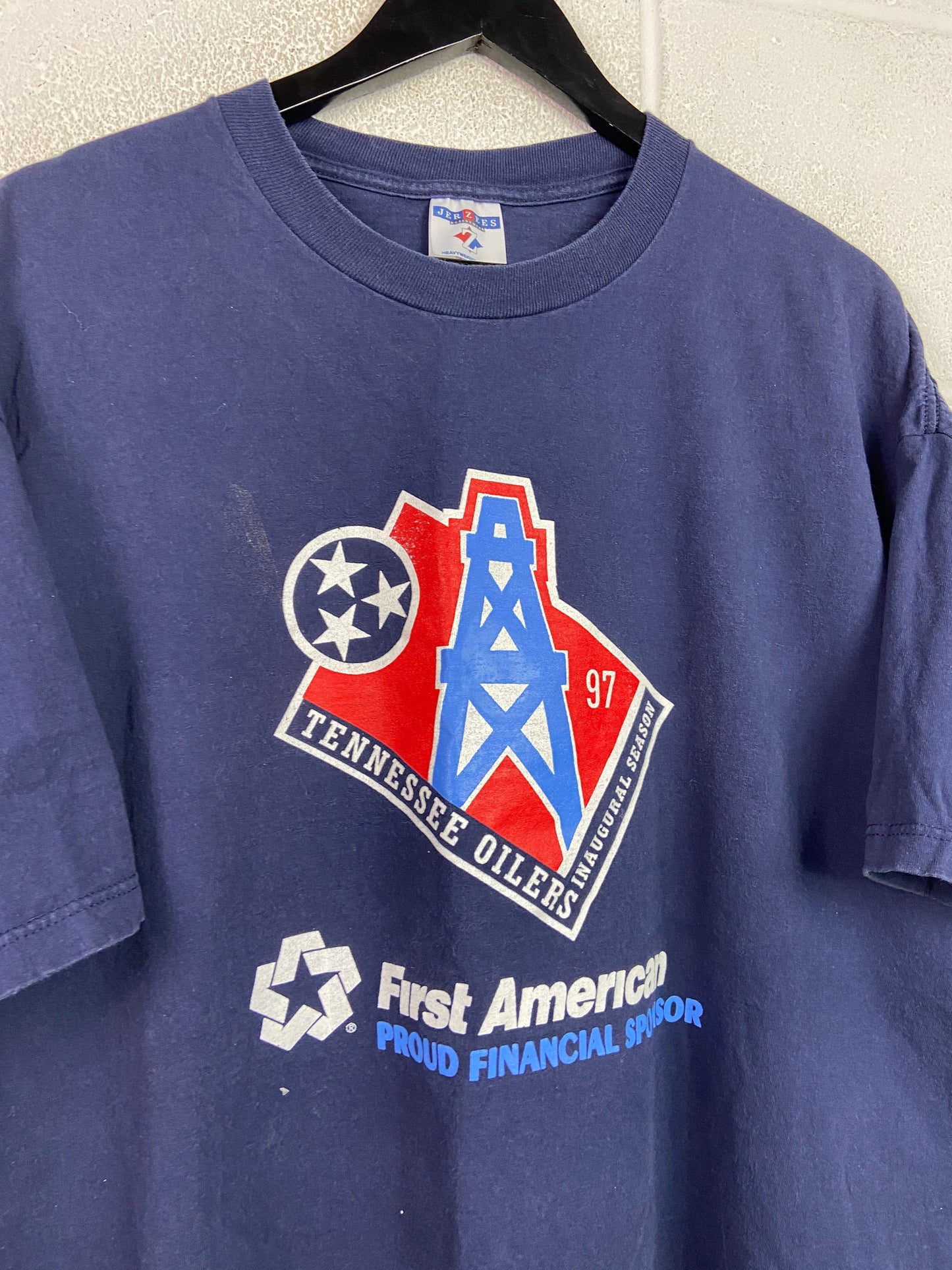 VTG Tennessee Oilers Inaugural Season Tee Sz 2XL