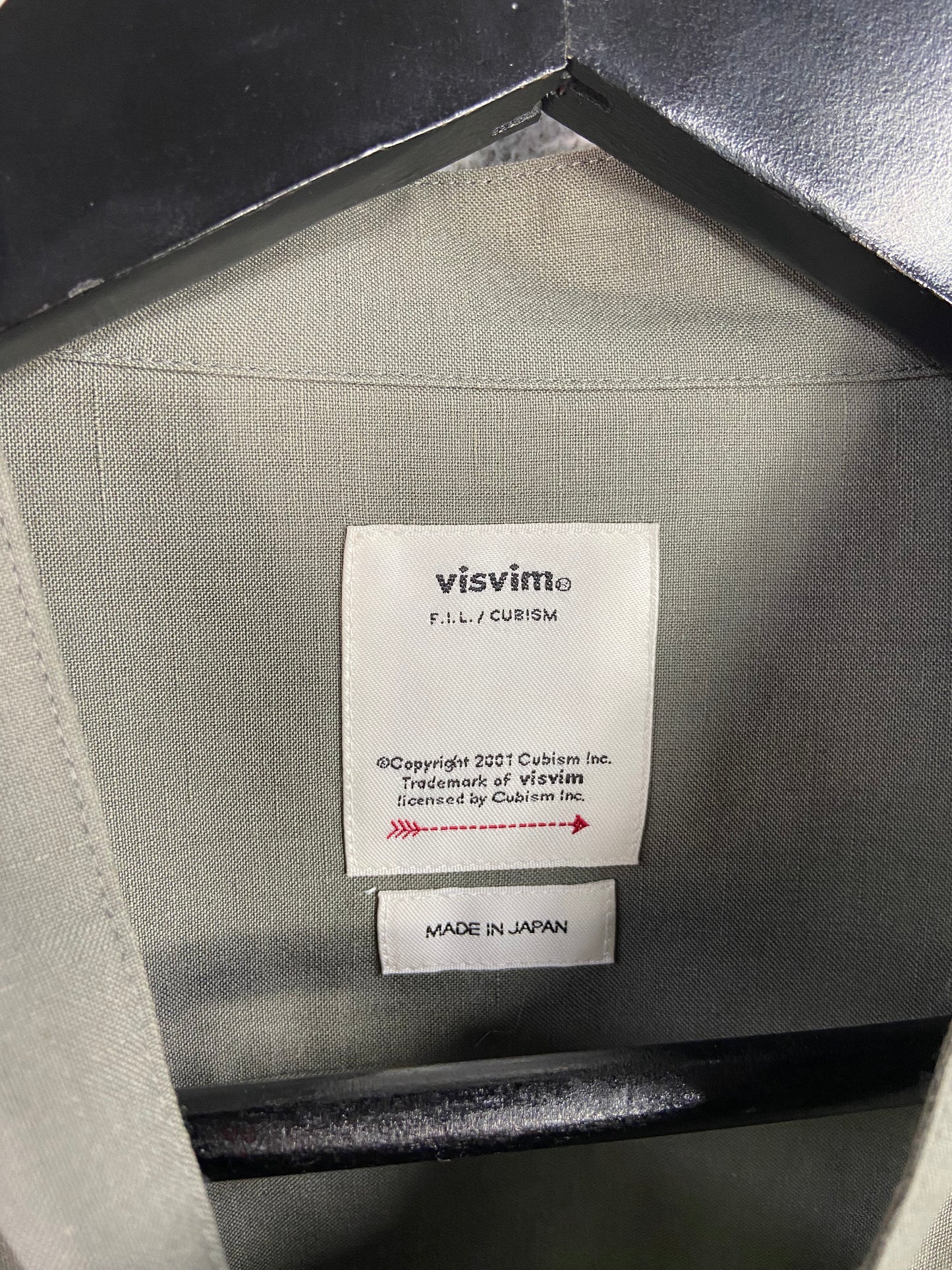 Visvim Cubism Gray Button Up Shirt Sz 5