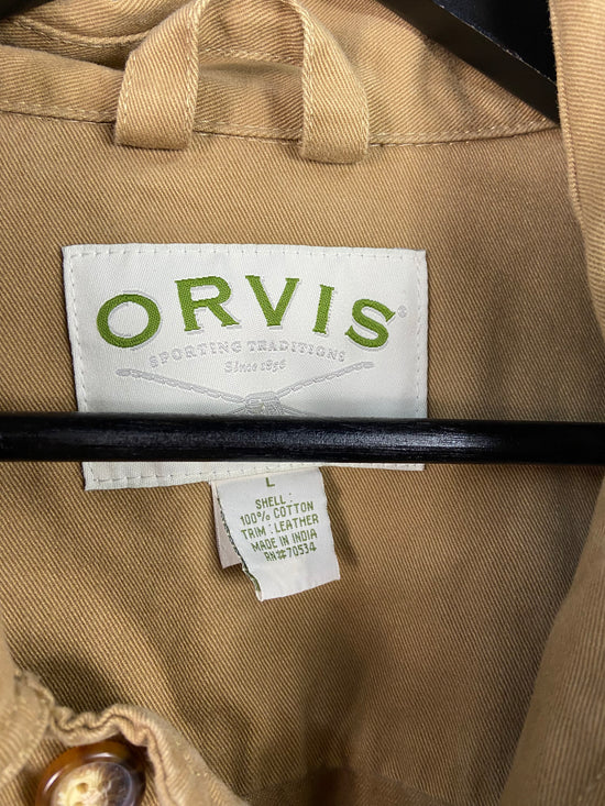 Orvis Sporting Khaki Trench Jacket Sz L