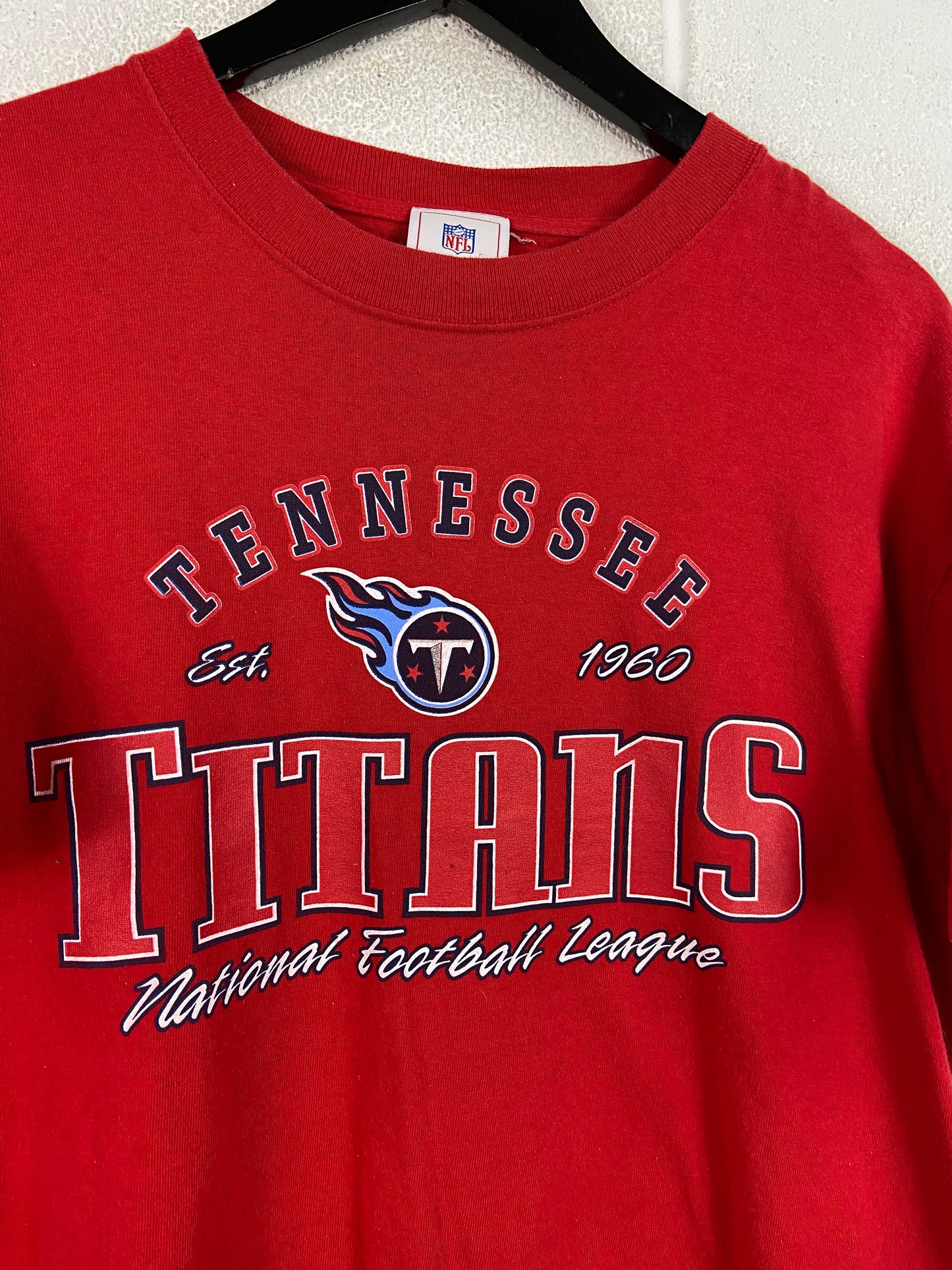 Y2K Tennessee Titans Red Logo Tee Sz M/L