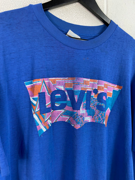 VTG Levi's Batwing Logo Pop Art Tee Sz XXL