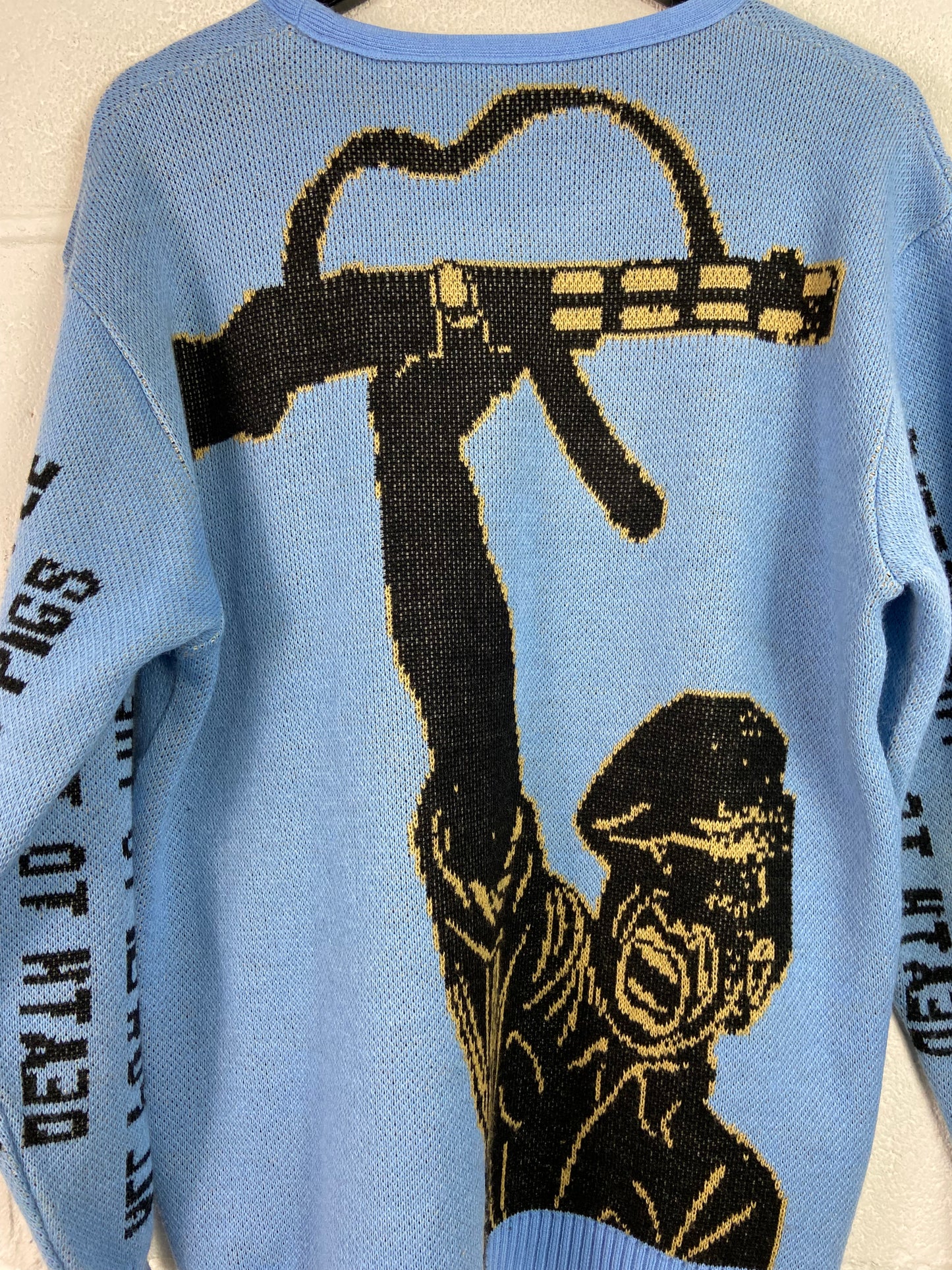 Emory Douglas Protest Knit Sweater Sz L