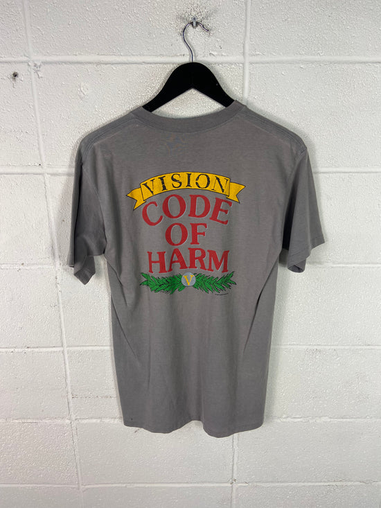 VTG 1987 Vision Skate Code of Harm Tee Sz Med